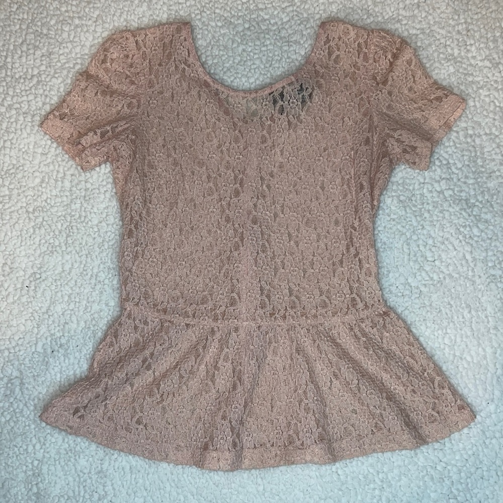 Pink lace top
